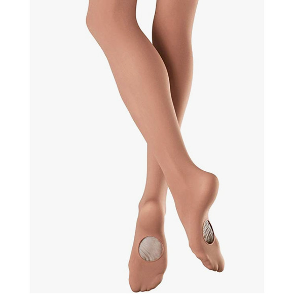 BLOCH Dance Women's Endura Adaptatoe Tights Light Tan - 2 Pack! Size Small (P/S) - Picture 2 of 4